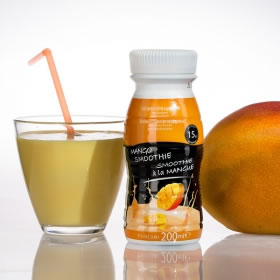 Garrafa smoothie proteica UHT 200ml de manga - Smoothie UHT 200 ml mangue 