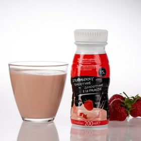Garrafa smoothie proteica UHT 200ml de morango - Smoothie UHT 200 ml fraise