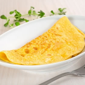 Omelete rica em proteínas de queijo