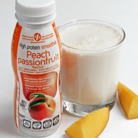 Garrafa smoothie de pessêgo e maracujá proteica - Smoothie pêche passion