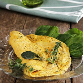 Omelete rica em proteínas com ervas de provincia SG