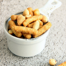 Snack hiperproteico salgadinhos de amendoim