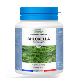 Chlorella 60 cápsulas de 325 mg Suplemento Alimentar