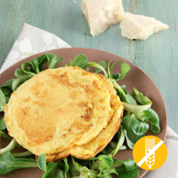 Omelete rica em proteínas queijo batatas SEM GLÚTEN