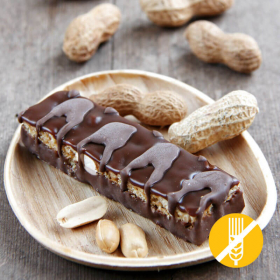 Barrita chocolate Amendoim proteinado – Chocolate Peanut Bar SEM GLÚTEN 