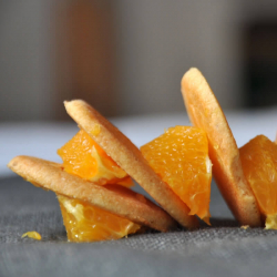 Biscoitos proteinados de laranja