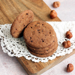 Biscoitos chocolate avelã ricos em proteínas - Biscuits chocolat noisette