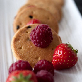 Biscoitos ricos em proteínas de frutos vermelhos - Biscuits Fruits Rouges 