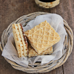 Wafers ricos em proteínas chocolate branco