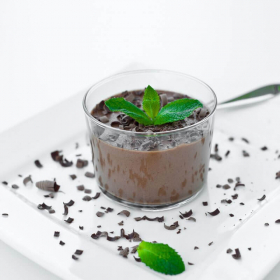 Sobremesa de chocolate preto crocante rica em proteínas SG