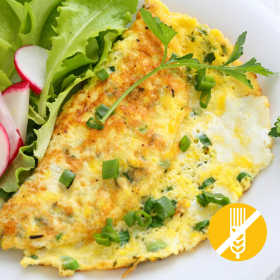 Omelette oignons ciboulette SANS GLUTEN 