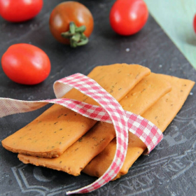 Lote 20 bolsitas de crackers sabor tomate orégano ricos en proteínas