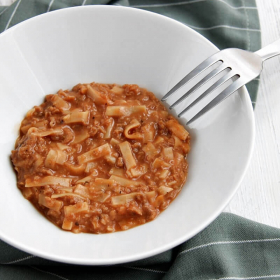 Substitut de repas protéiné spaghetti bolognaise épicés