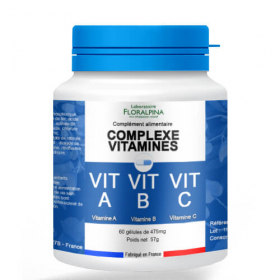 Complexo vitaminas e minerais 60 cápsulas de 475 mg suplemento alimentar