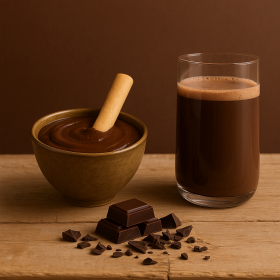 Bebida hiperproteica de gianduia com colagénio